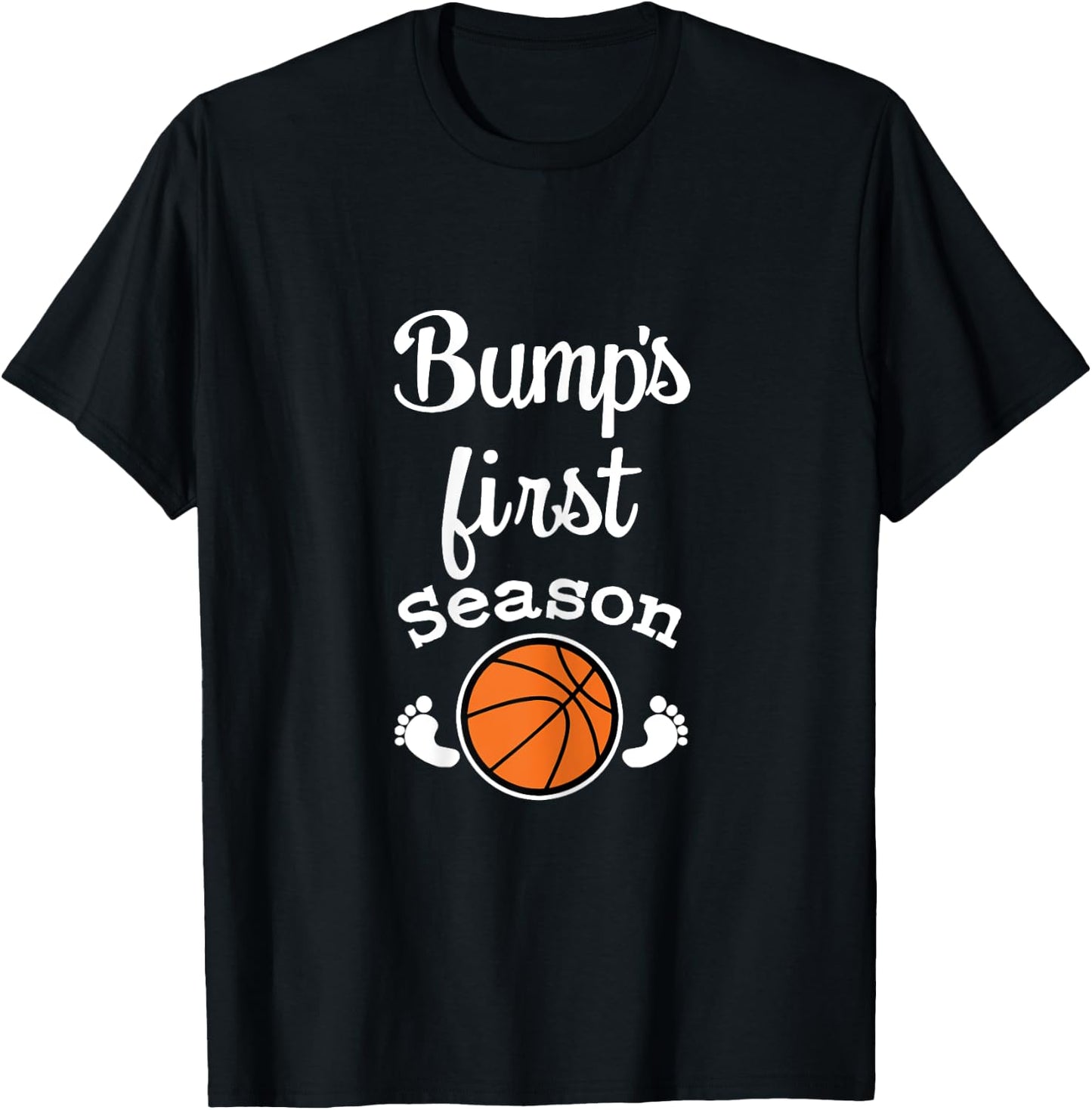 Baby Bump's First Basketball Season Women's Expecting Shirt T-Shirt - T-Shirt | Black