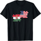 Hungary USA Flag American Hungarian Women Kids Men T-Shirt - T-Shirt | Black