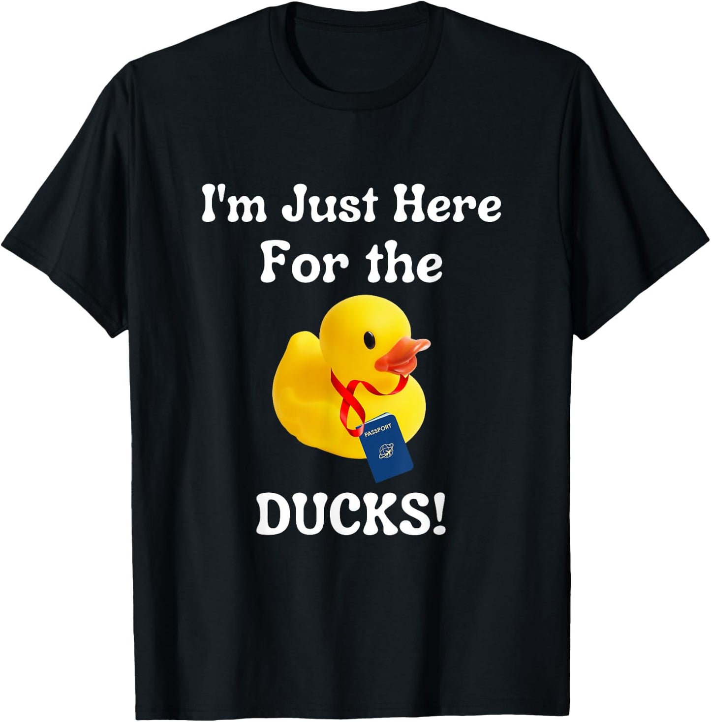I'm Just Here for the Ducks Cruisin Huntin Hidin Findin T-Shirt - T-Shirt | Black
