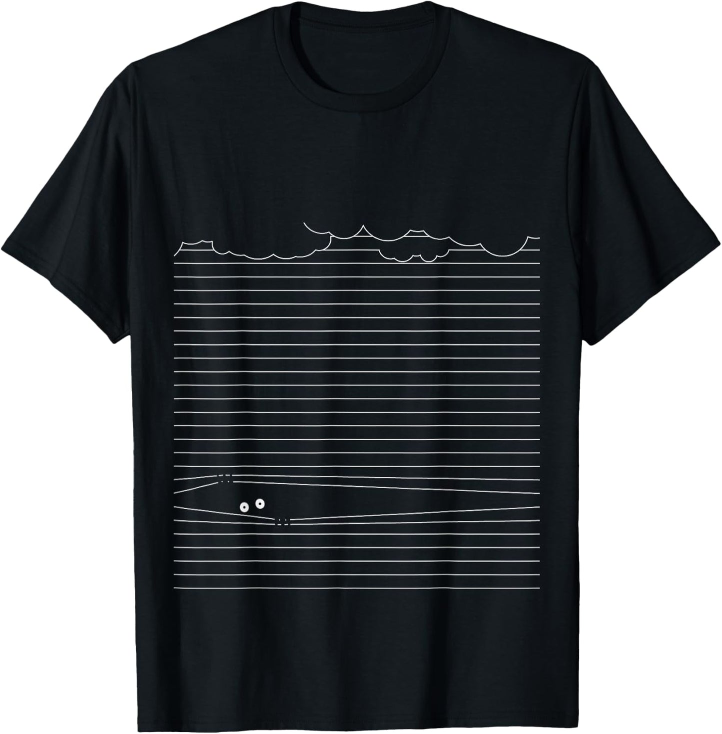 Eyes on the Clouds through the Blinds, Roller Blind, Funny , black T-Shirt - T-Shirt | Black