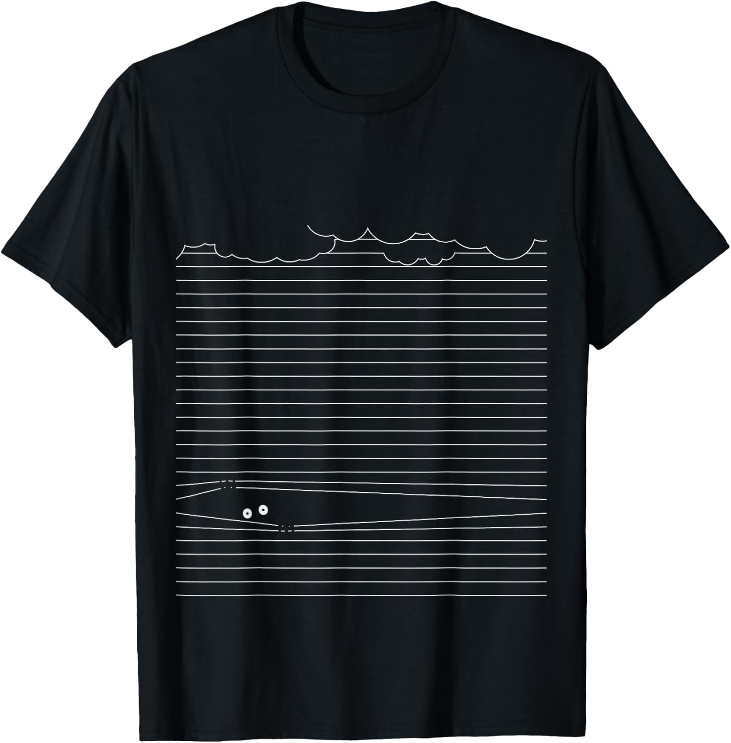 Eyes on the Clouds through the Blinds, Roller Blind, Funny , black T-Shirt - T-Shirt | Black