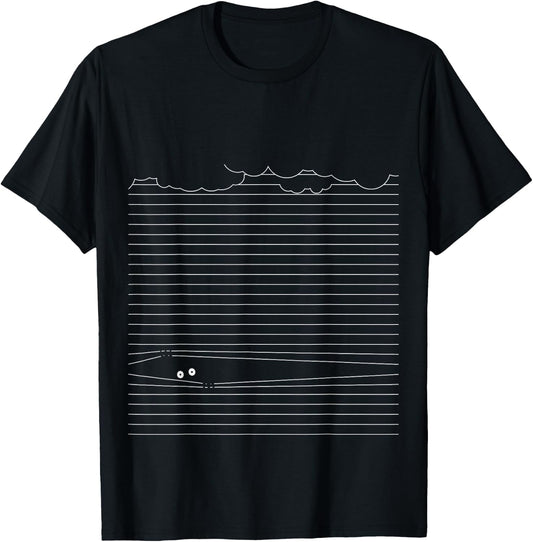 Eyes on the Clouds through the Blinds, Roller Blind, Funny , black T-Shirt - T-Shirt | Black