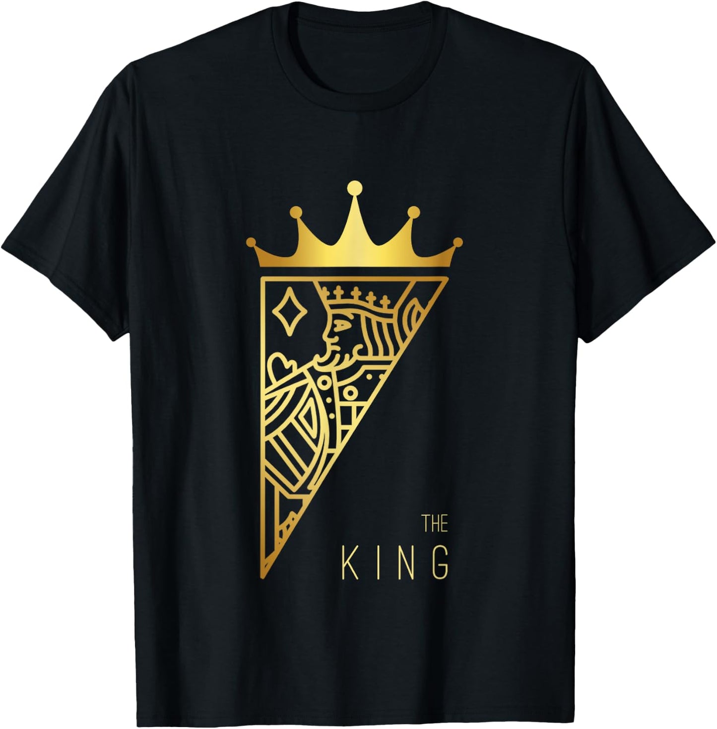 The King Card Funny Cute Couple Lover Gift T-Shirt - T-Shirt | Black
