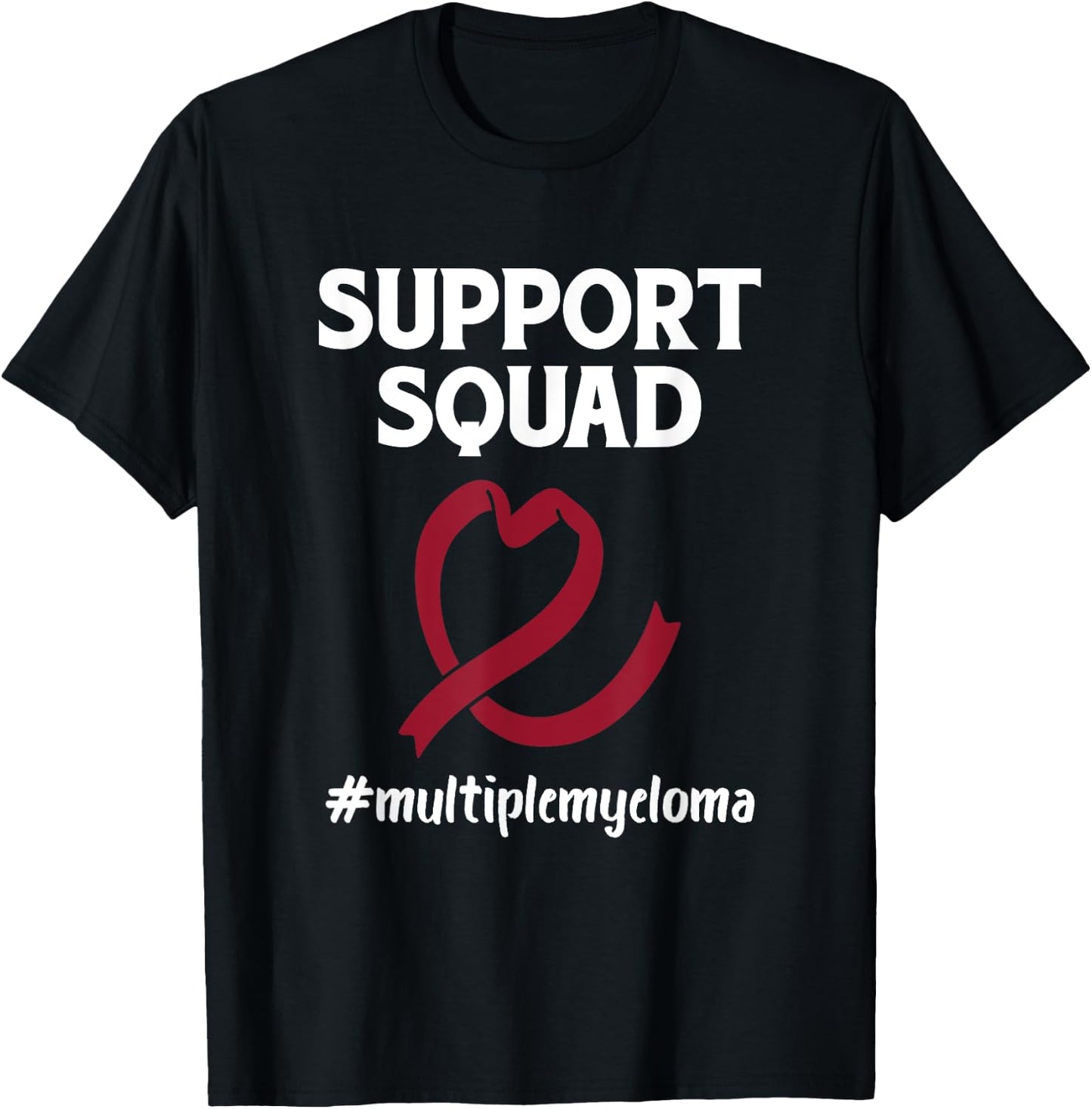 Myeloma Support Squad Blood Cancer Multiple Myeloma T-Shirt - T-Shirt | Black