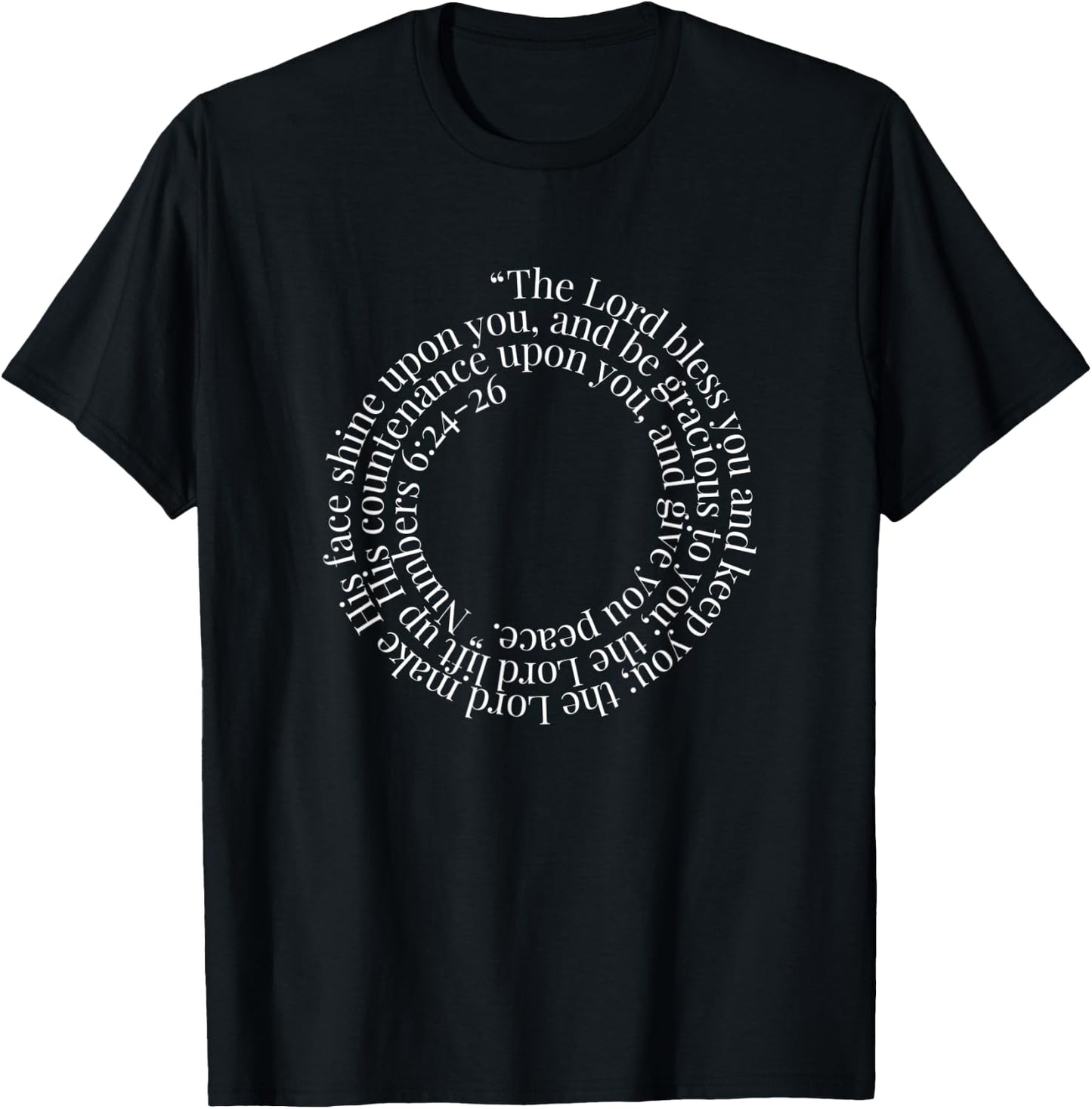 Bible Verse Shirt Numbers 6:24-26 Priestly Blessing T-Shirt - T-Shirt | Black
