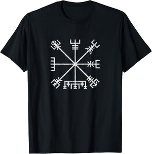 Icelandic Vegvisir (wayfinder) Norse Viking Symbol T-Shirt - T-Shirt | Black