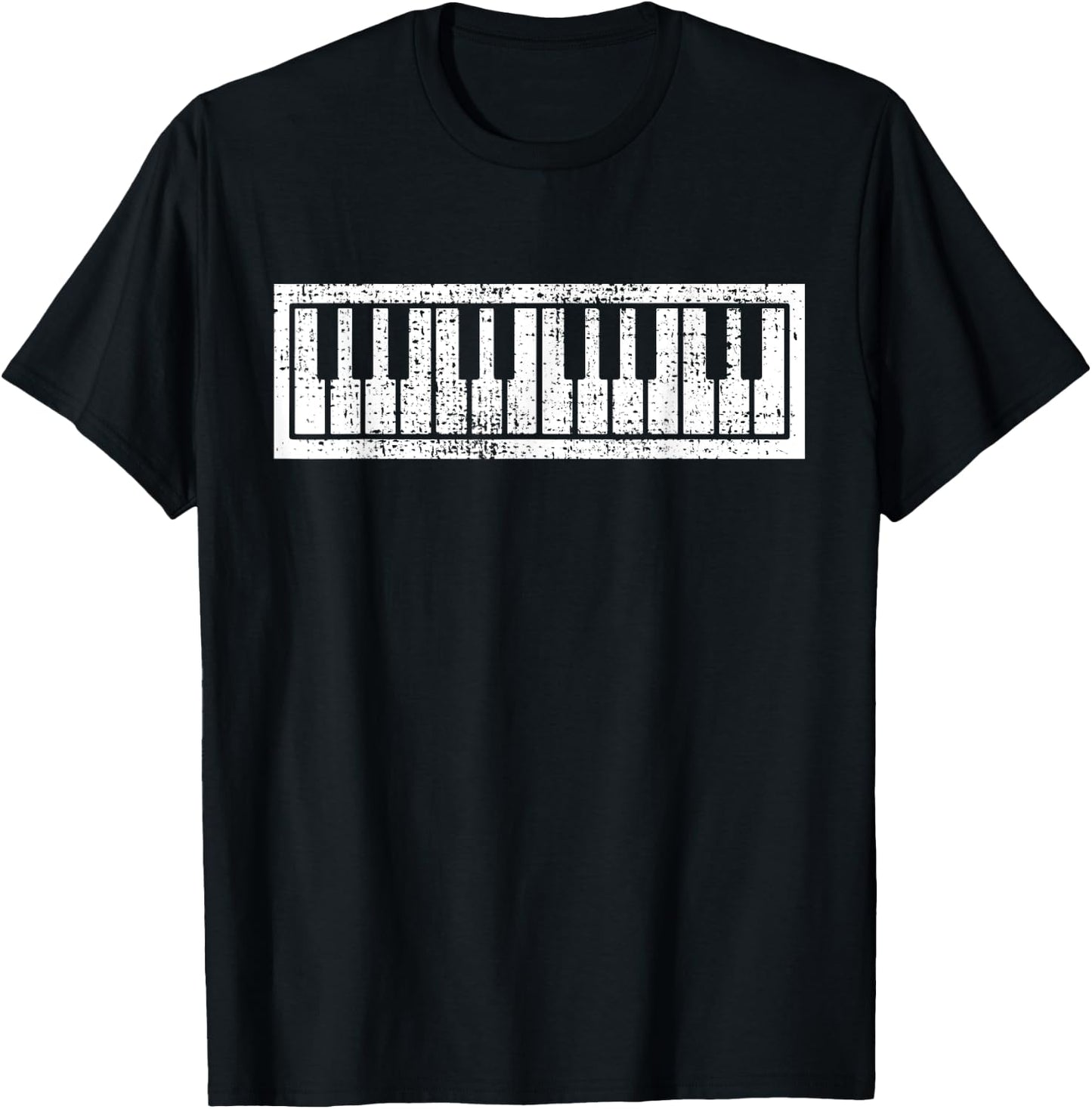 Piano Keyboard Musical Musician Pianist Gift T-Shirt - T-Shirt | Black