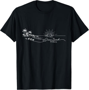 Diani Beach Kenya Signature Heart Art - Beach Souvenir T-Shirt - T-Shirt | Black