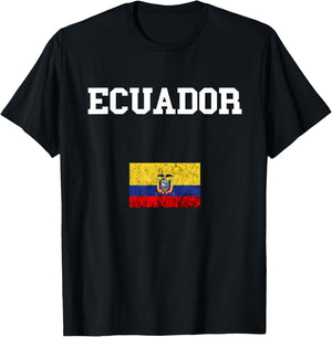 Ecuadorean Roots Ecuadorian Pride Ecuador Ecuadorian Flag T-Shirt - T-Shirt | Black
