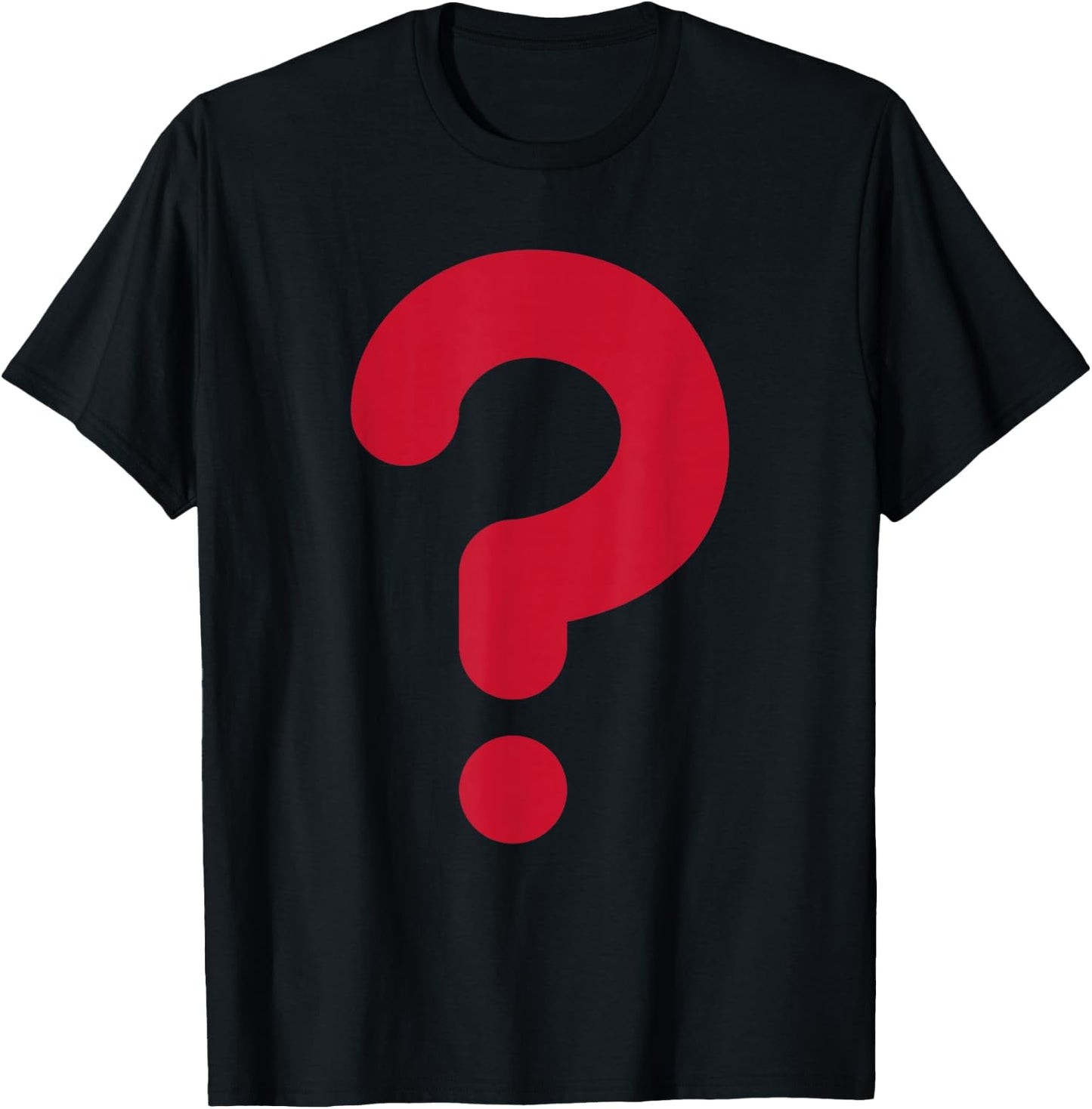 Red Question Mark T-Shirt - T-Shirt | Black