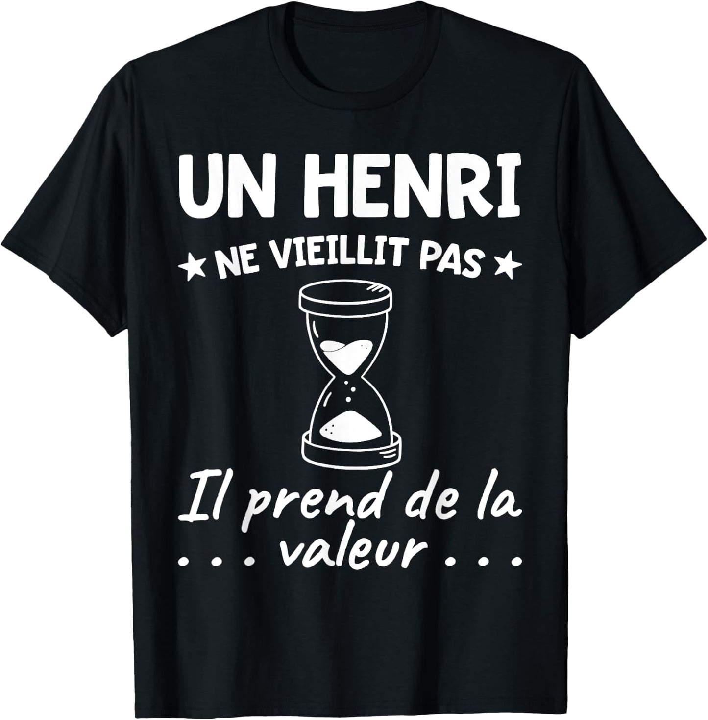 Henri Value | Birthday Funny Funny Dad Father Name , Black, S T-Shirt - T-Shirt | Black
