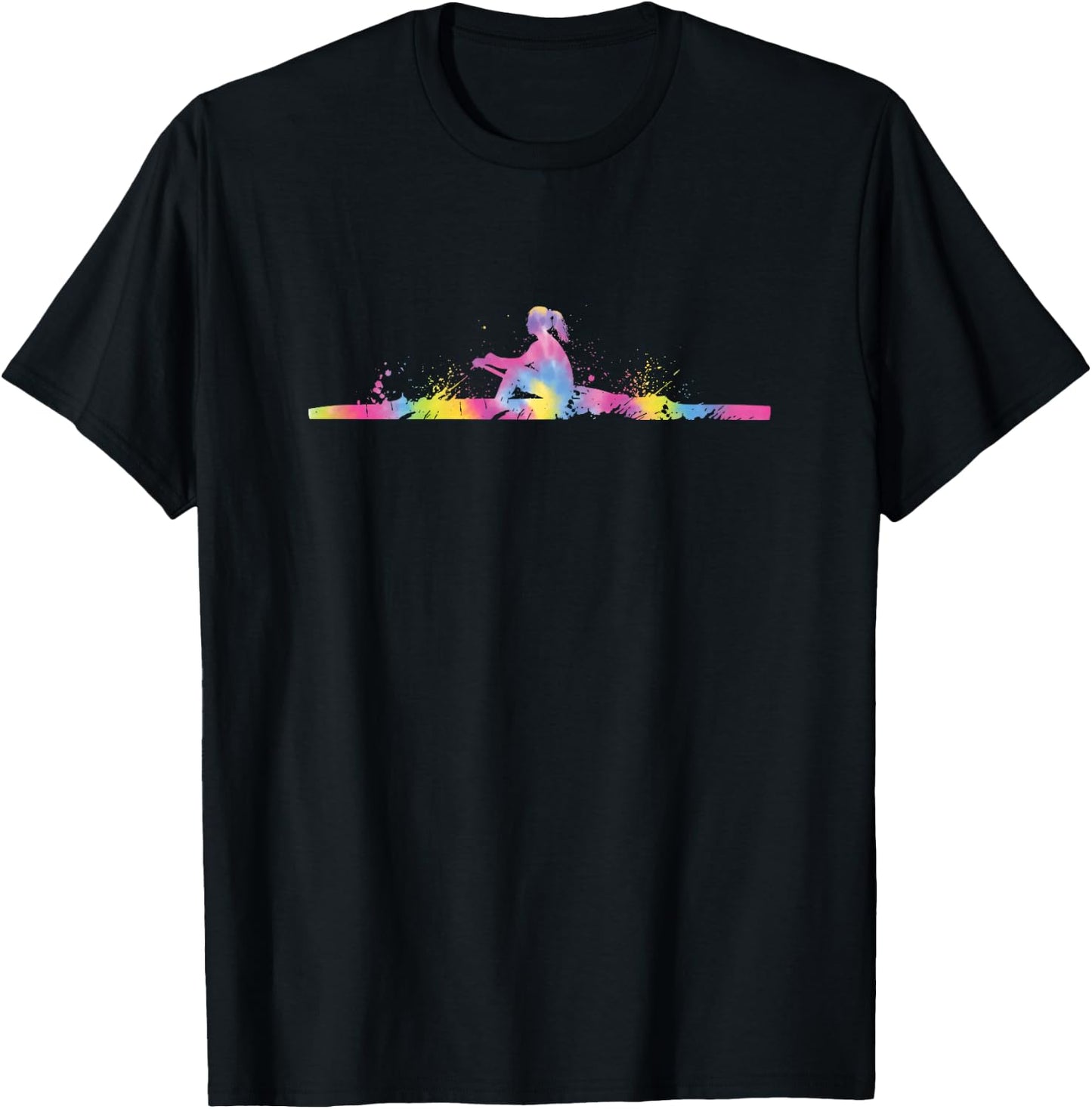 Rowing Boat Splash Rowing Women Girls Rowing , black T-Shirt - T-Shirt | Black