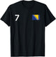 Bosnia and Herzegovina 7 National Flag Country Pride T-Shirt - T-Shirt | Black