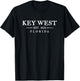 Key West Florida Vintage Letter Text Established T-Shirt - T-Shirt | Black