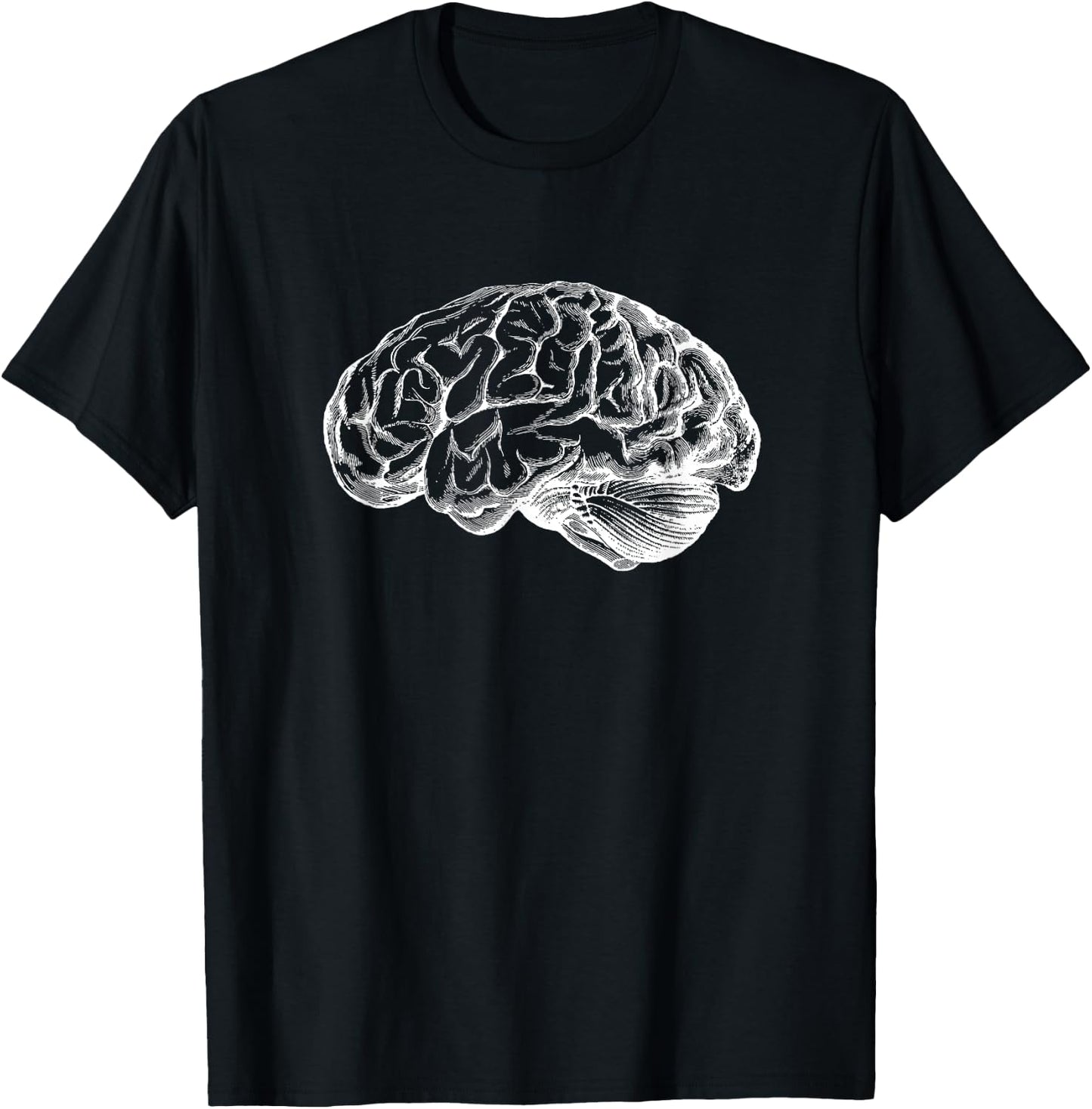 Brain Lover Print Graphic Design Neurology Gift Men Women T-Shirt - T-Shirt | Black
