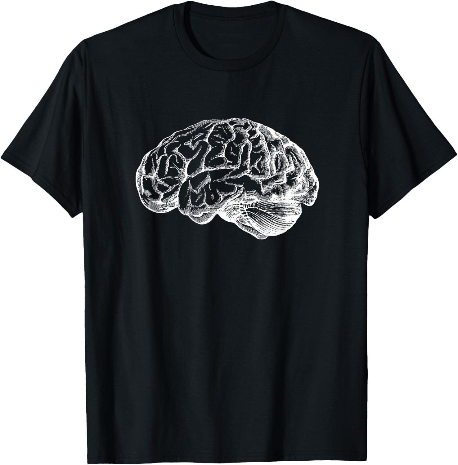 Brain Lover Print Graphic Design Neurology Gift Men Women T-Shirt - T-Shirt | Black