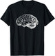 Brain Lover Print Graphic Design Neurology Gift Men Women T-Shirt - T-Shirt | Black