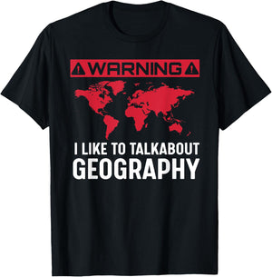 Geography Gift - I Love Geography T-Shirt - T-Shirt | Black