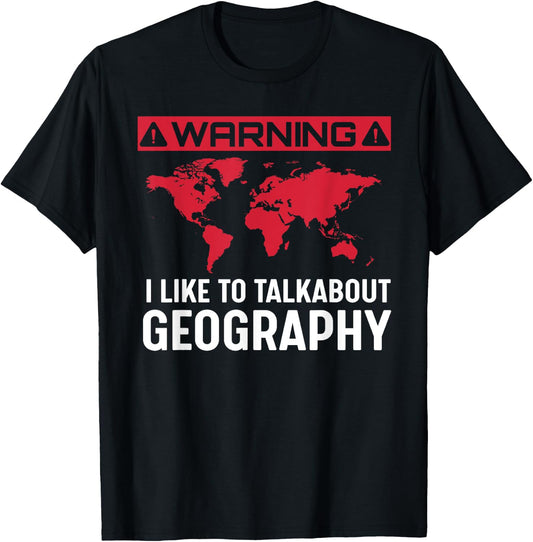 Geography Gift - I Love Geography T-Shirt - T-Shirt | Black