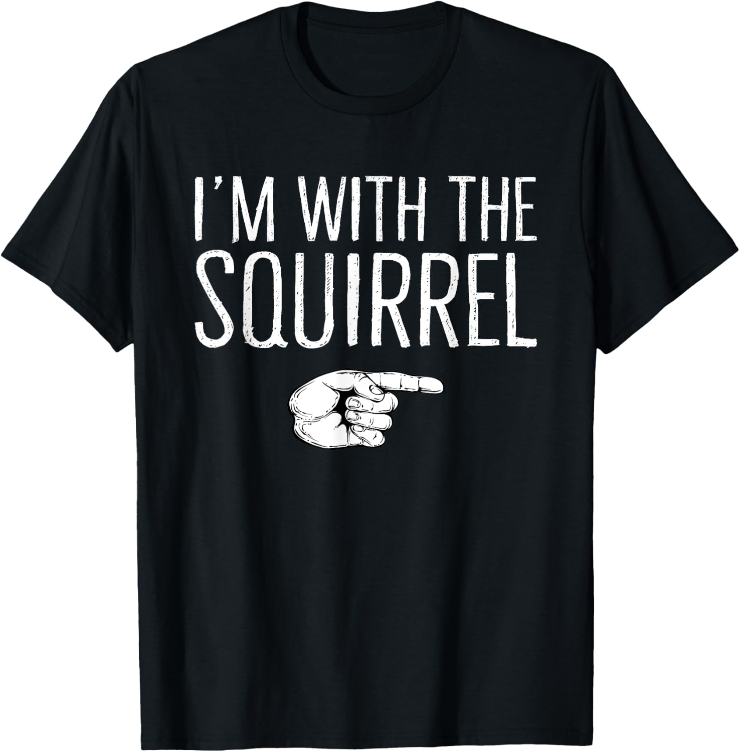 I'm With The Squirrel Matching Costume Lazy Halloween Party T-Shirt - T-Shirt | Black