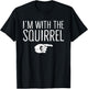 I'm With The Squirrel Matching Costume Lazy Halloween Party T-Shirt - T-Shirt | Black