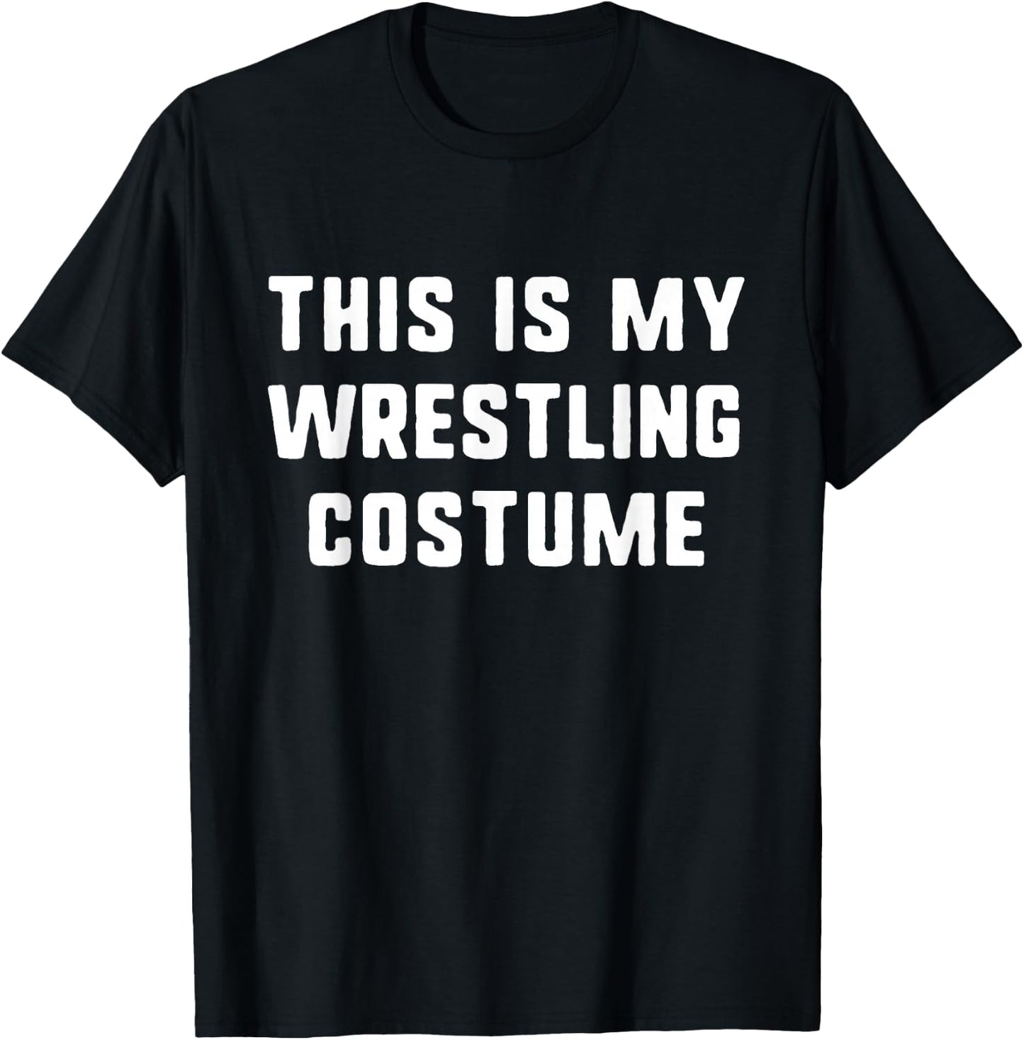 This is My Wrestling Costume Halloween Funny Easy Kids Adult T-Shirt - T-Shirt | Black