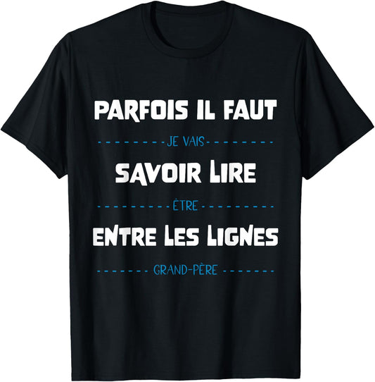 Futur Grand-Père Papy Annonce Grossesse Humour , Blue, S T-Shirt - T-Shirt | Black