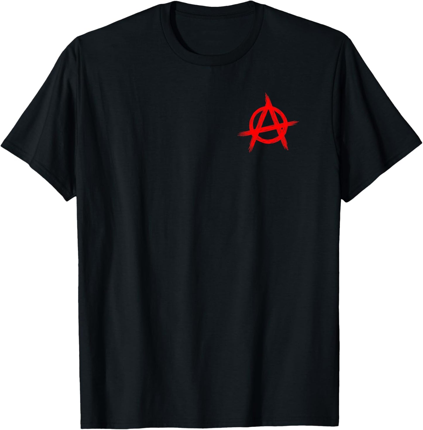 Rotes anarchistisches Symbol, verzweifelter Rockstar der politischen Anarchie T-Shirt - T-Shirt | Black
