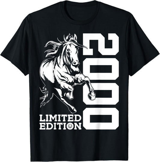 Riding 25th Birthday Horse Limited Edition 2000 Riders T-Shirt - T-Shirt | Black