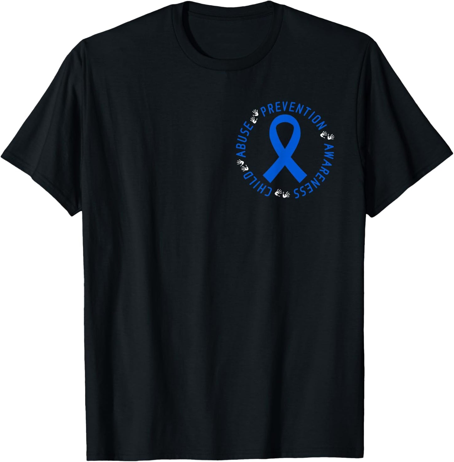 In April We Wear Blue Cool Child Abuse Prevention Awareness T-Shirt - T-Shirt | Black