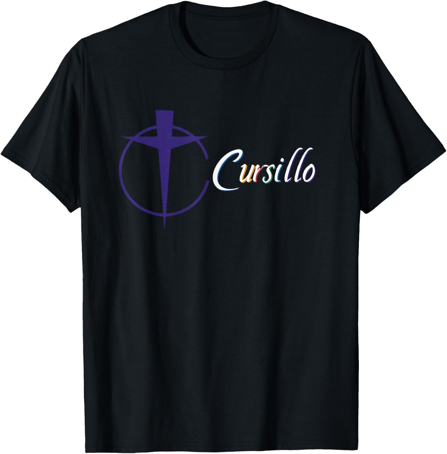 DeColores Cursillo Rainbow Rooster Catholic T-Shirt - T-Shirt | Black