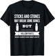Sticks and Stones Break Bones Hollow Points Expand on Impact T-Shirt - T-Shirt | Black