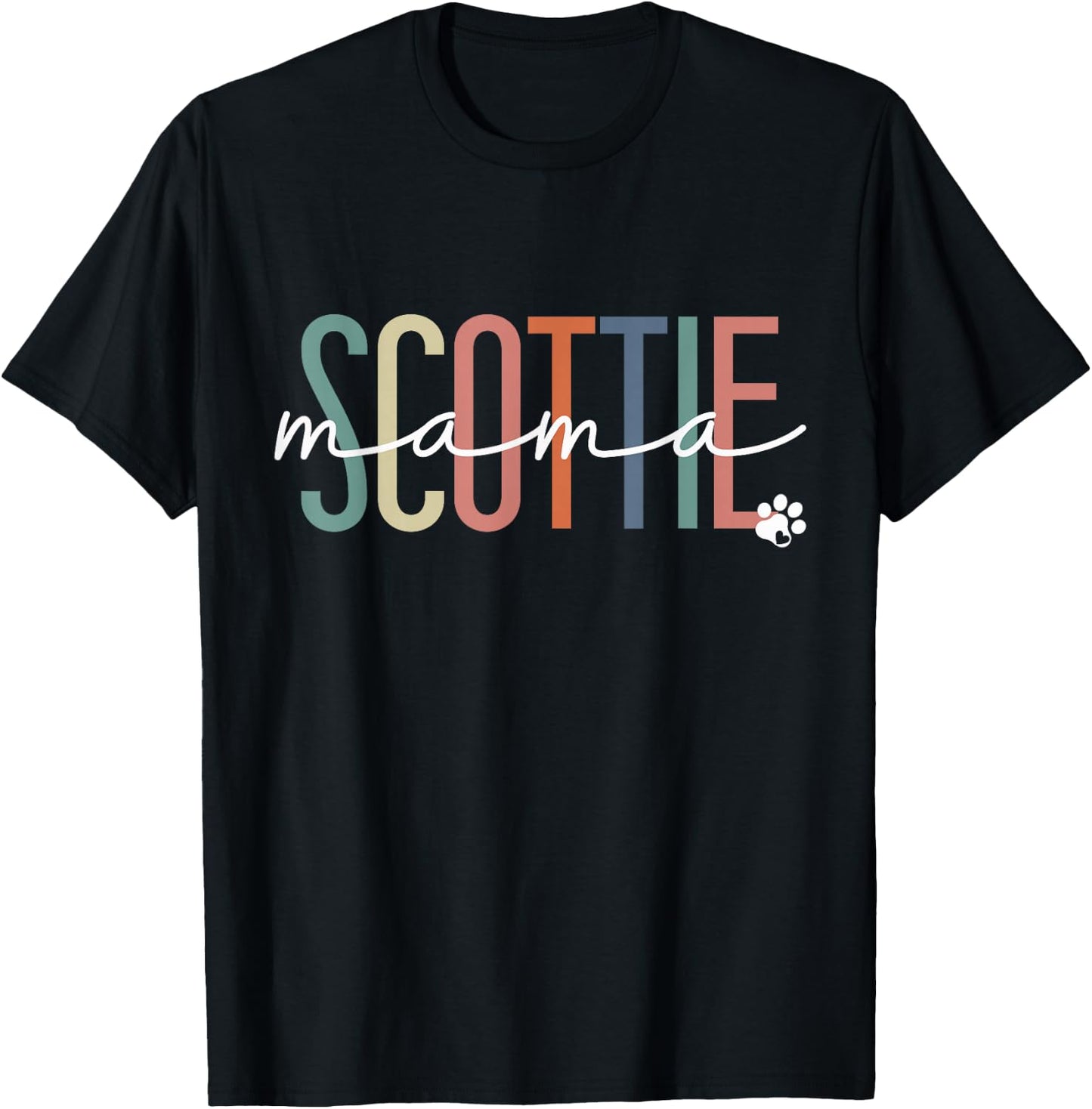 Scottie Mama Scottish Terrier Dog Mom Mother's Day T-Shirt - T-Shirt | Black