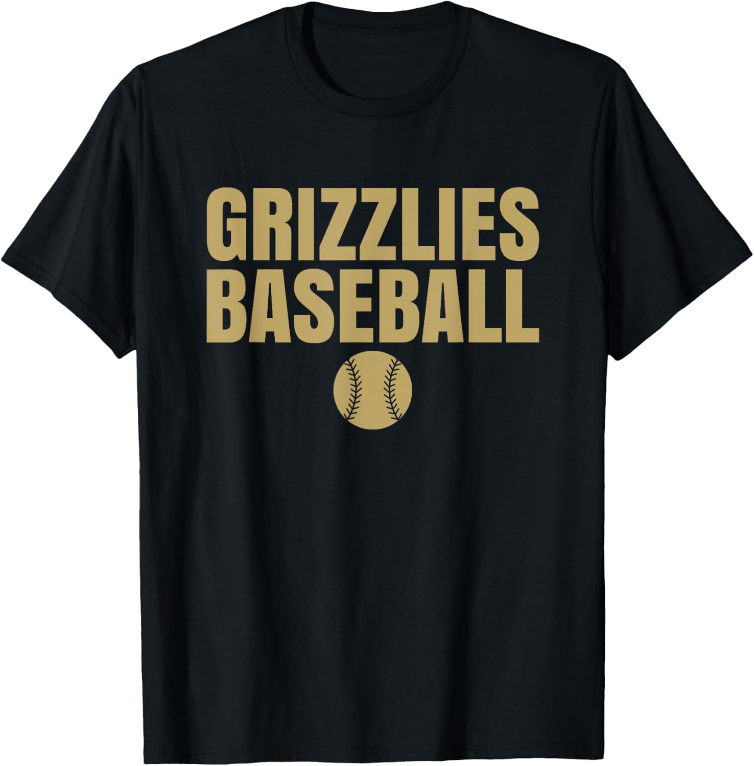 Logan Grizzlies Baseball T-Shirt - T-Shirt | Black