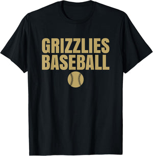 Logan Grizzlies Baseball T-Shirt - T-Shirt | Black