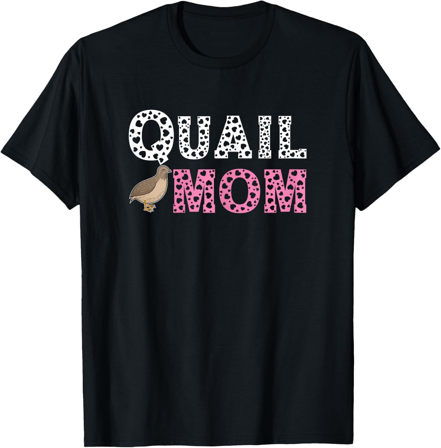 Quail Mom - Funny Quails Bird Lover Owner Mama T-Shirt - T-Shirt | Black