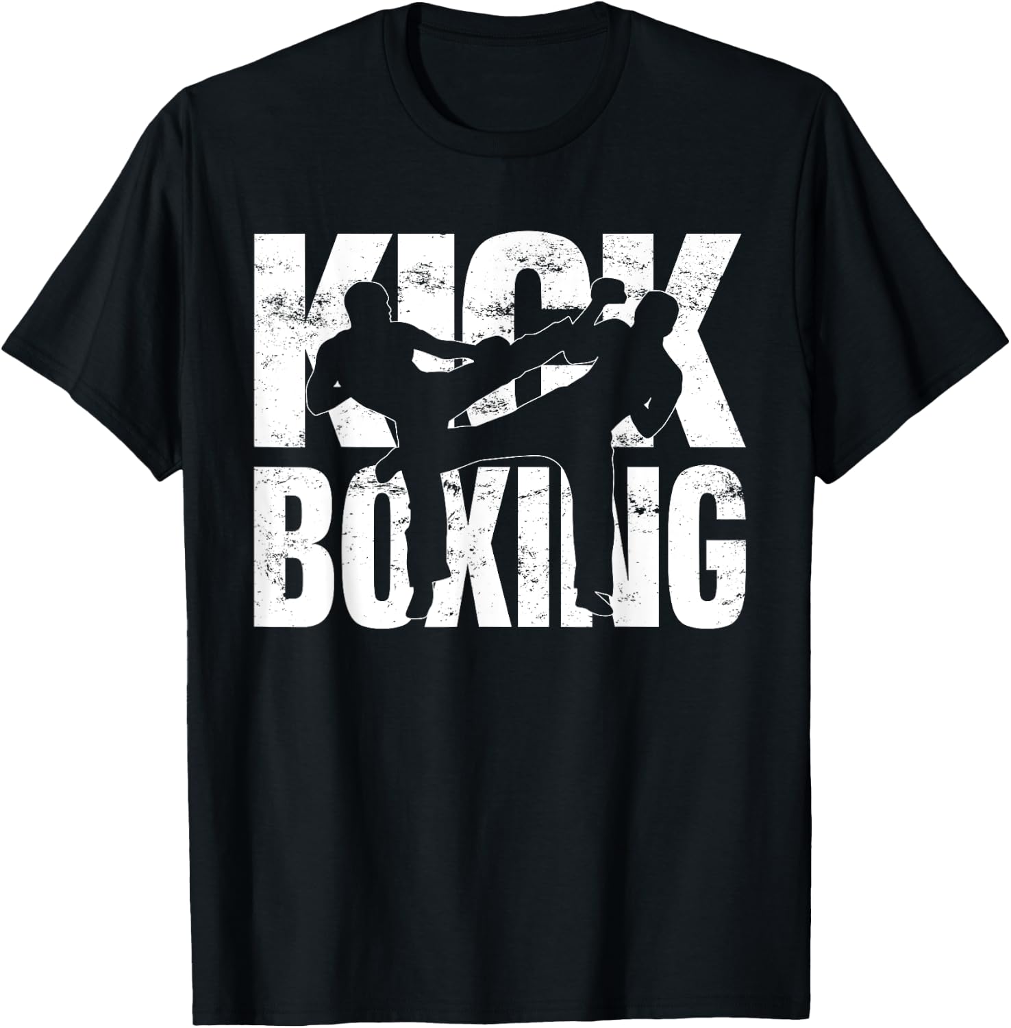Kickboxing Grunge Design - Kickboxing Fight Kickboxer T-Shirt - T-Shirt | Black