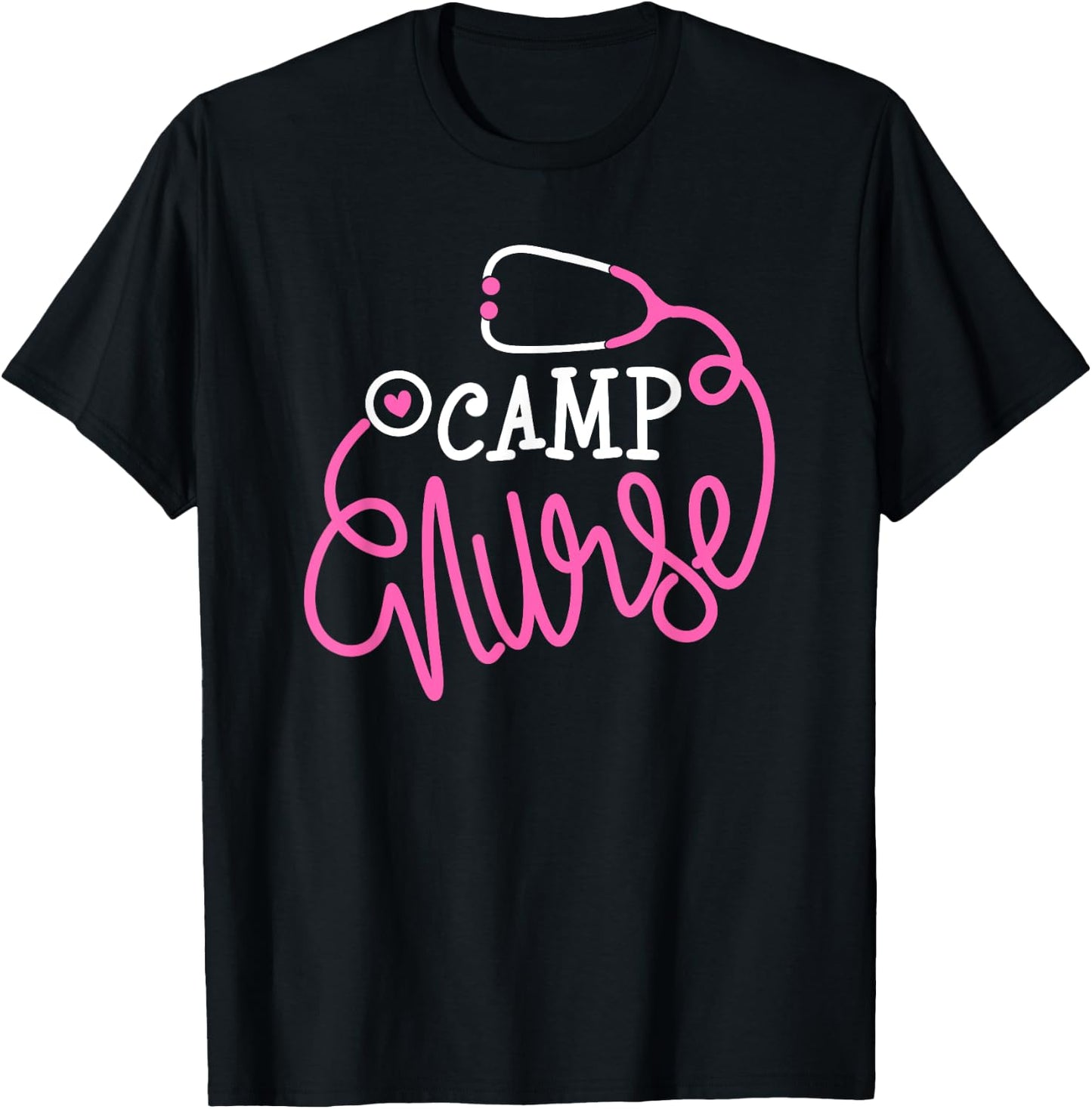 Camp Nurse Funny summer camp nursing Department Nurse T-Shirt - T-Shirt | Black