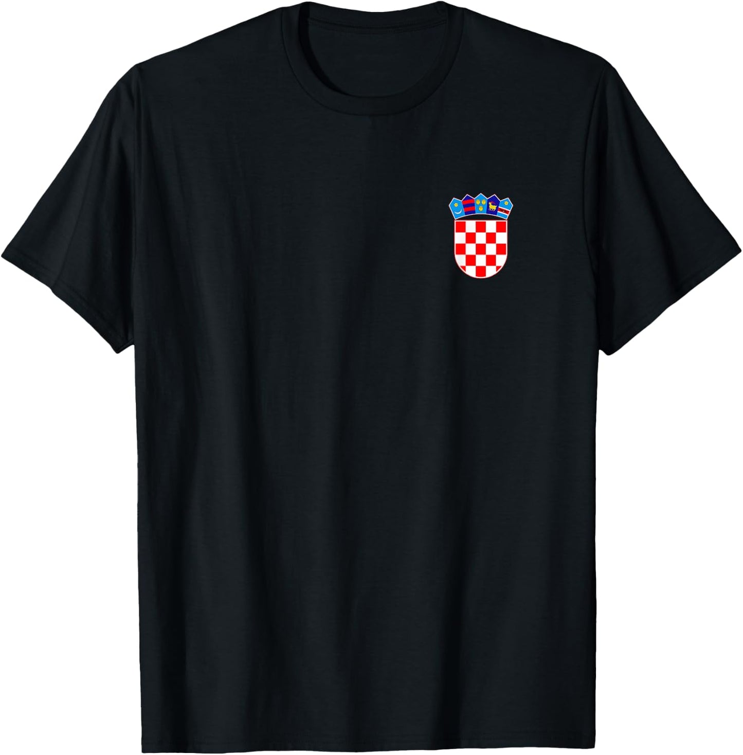 National Flag Croatia Hrvatska , Black, S T-Shirt - T-Shirt | Black