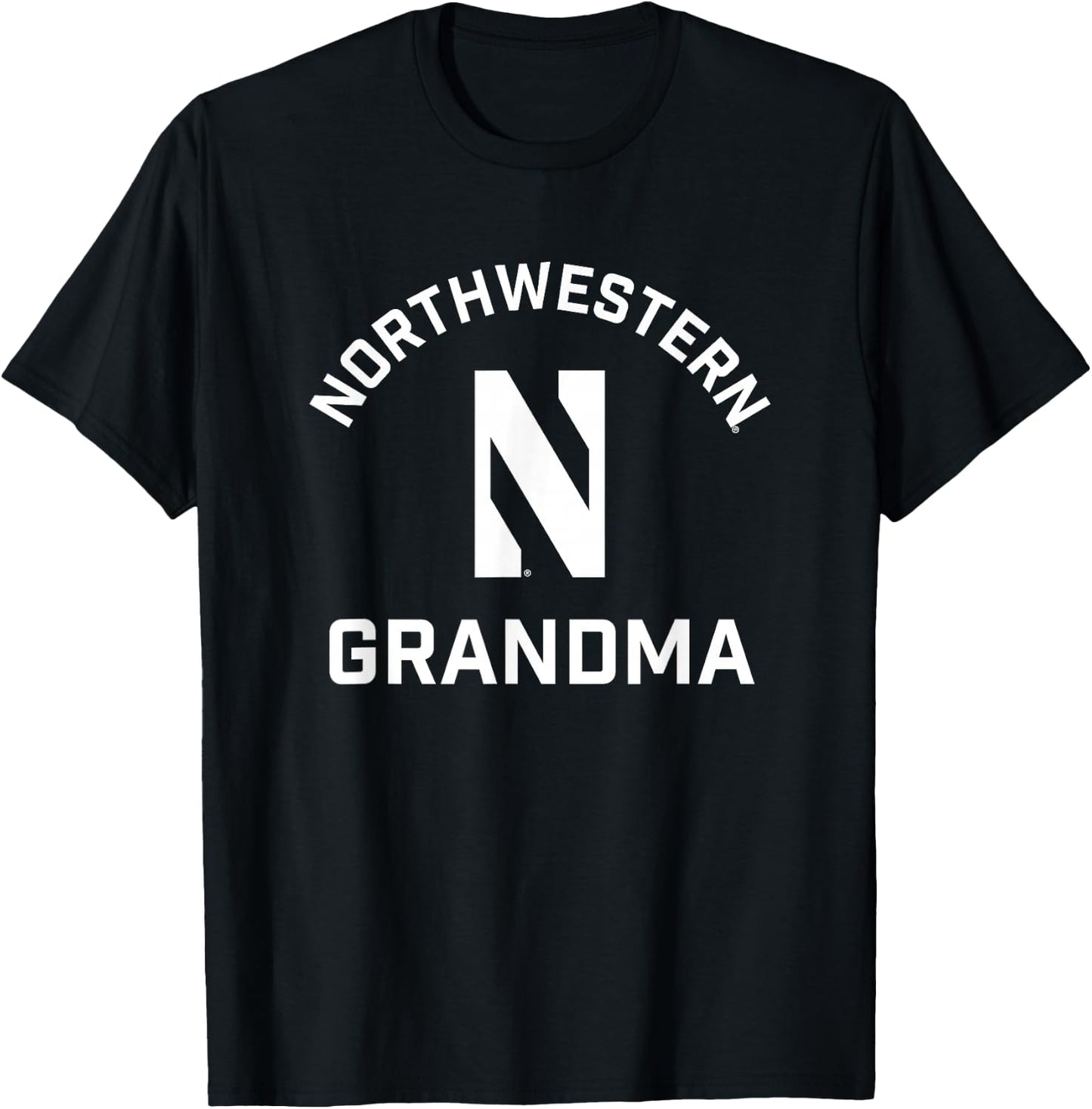 Northwestern University Wildcats Arched Grandma T-Shirt - T-Shirt | Black