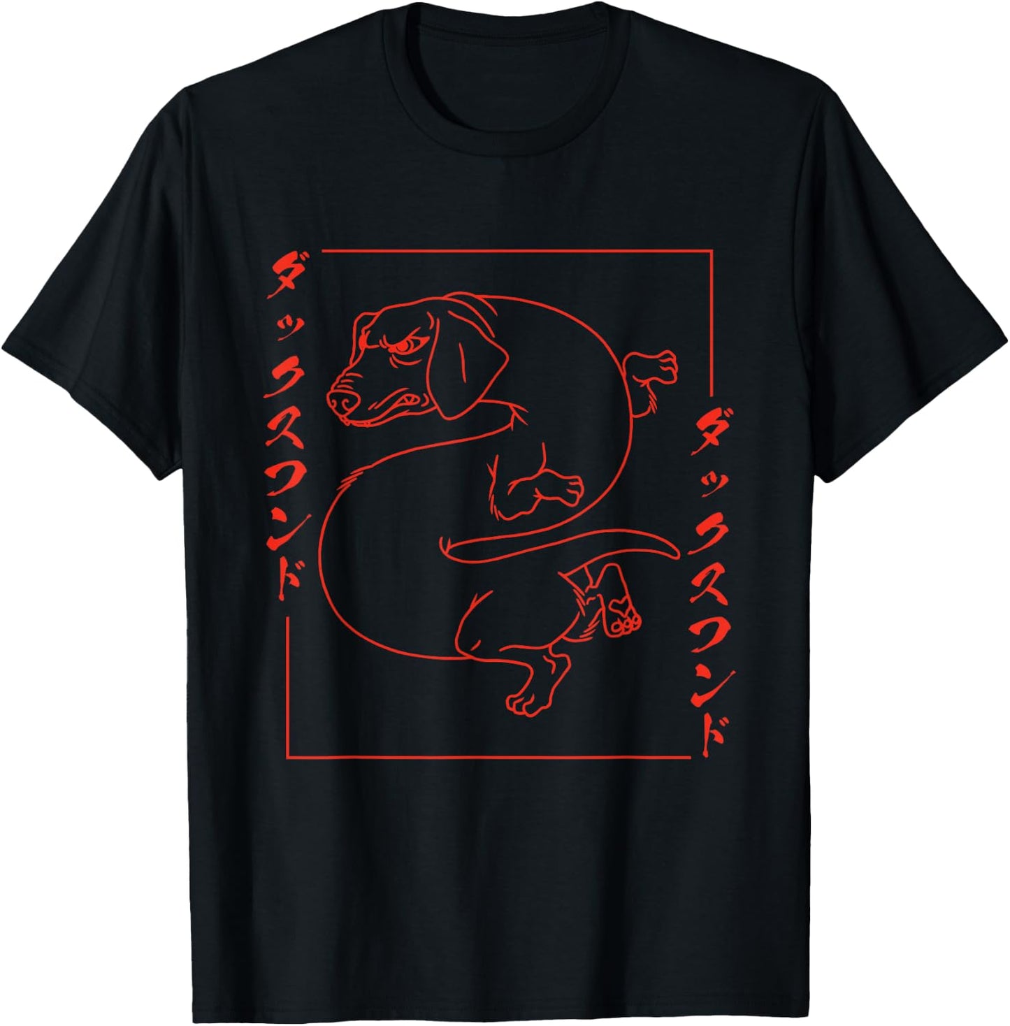 Japanese Dachshund Dragon Dog Fun Dachshund Women T-Shirt - T-Shirt | Black
