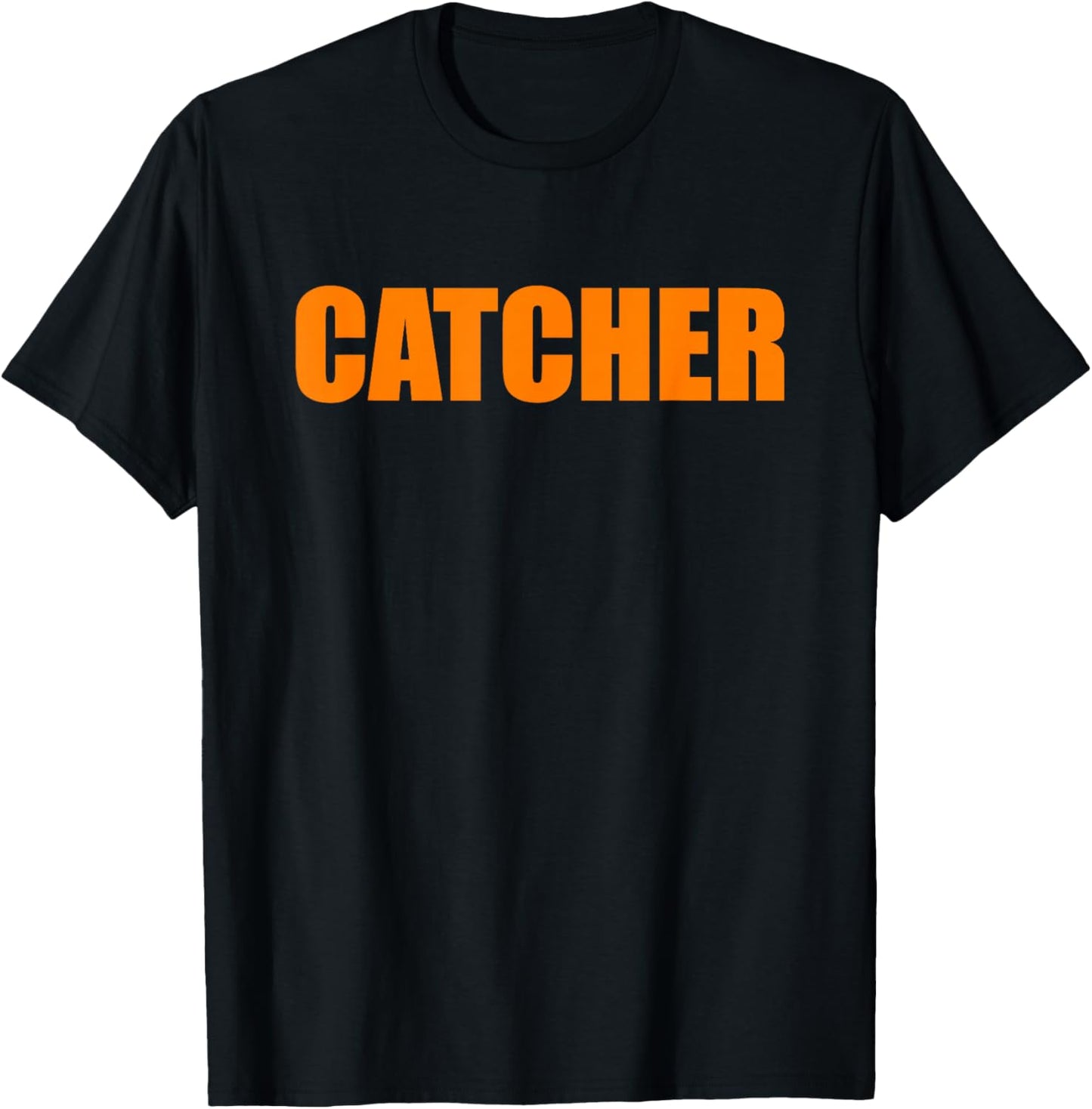 Baseball Softball Catcher Pitcher Matching Halloween Costume T-Shirt - T-Shirt | Black