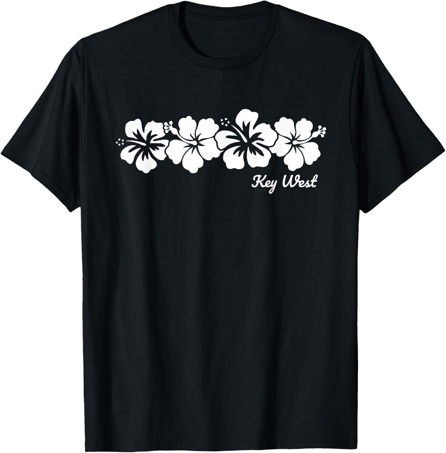 Key West Florida Hibiscus Flower Souvenir T-Shirt - T-Shirt | Black