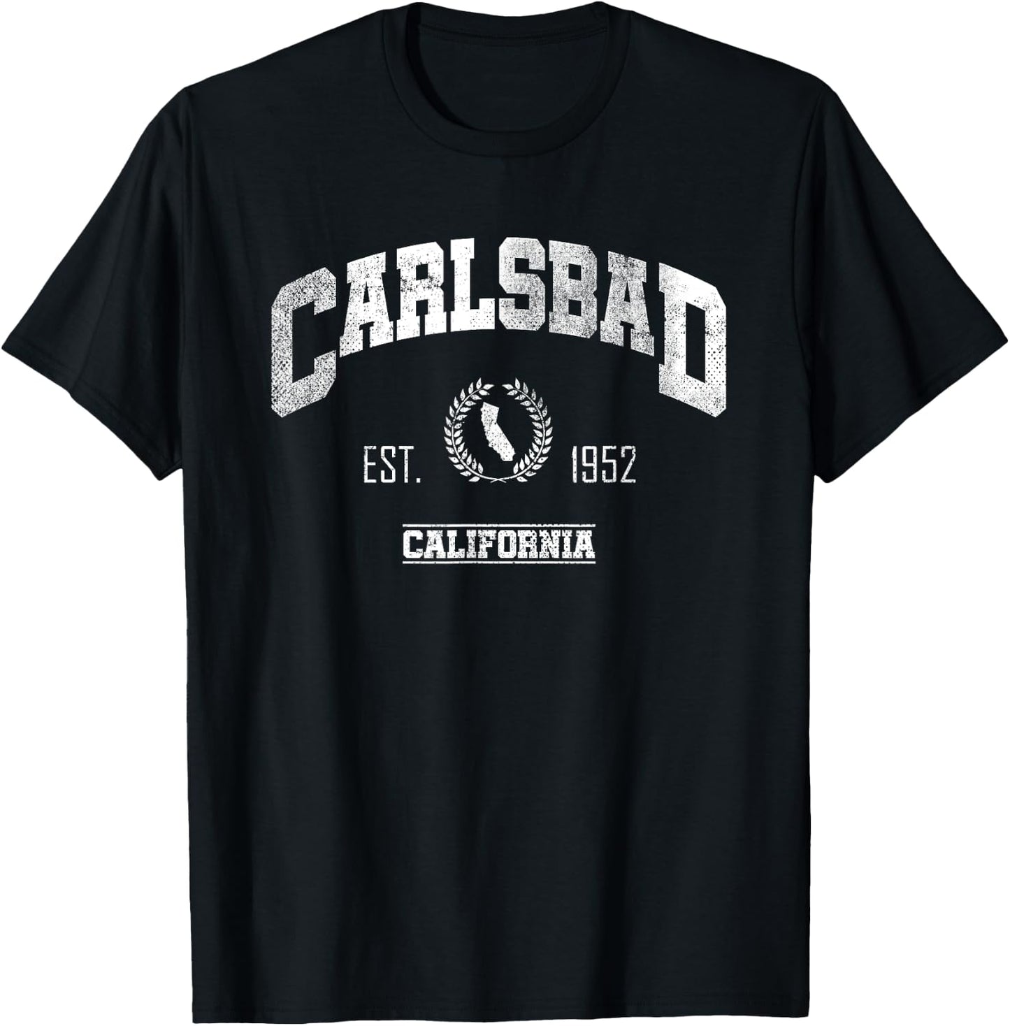 Carlsbad CA | California | Vintage Throwback T-Shirt - T-Shirt | Black