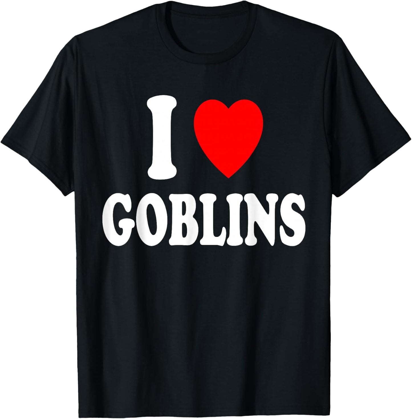 I Heart (Love) Goblins Folklore Card Game Mythical Creature T-Shirt - T-Shirt | Black