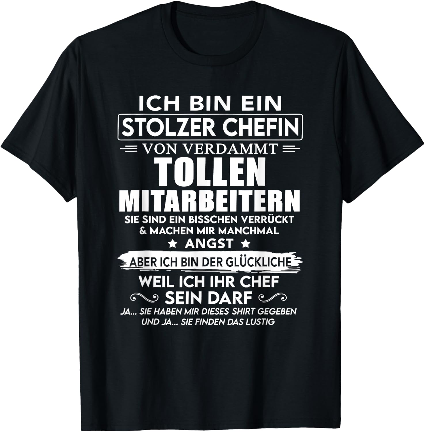 Schwarz, , Kurzarm, S, EU 40.5, Klassisch, Novelty, Geschenk T-Shirt - T-Shirt | Black