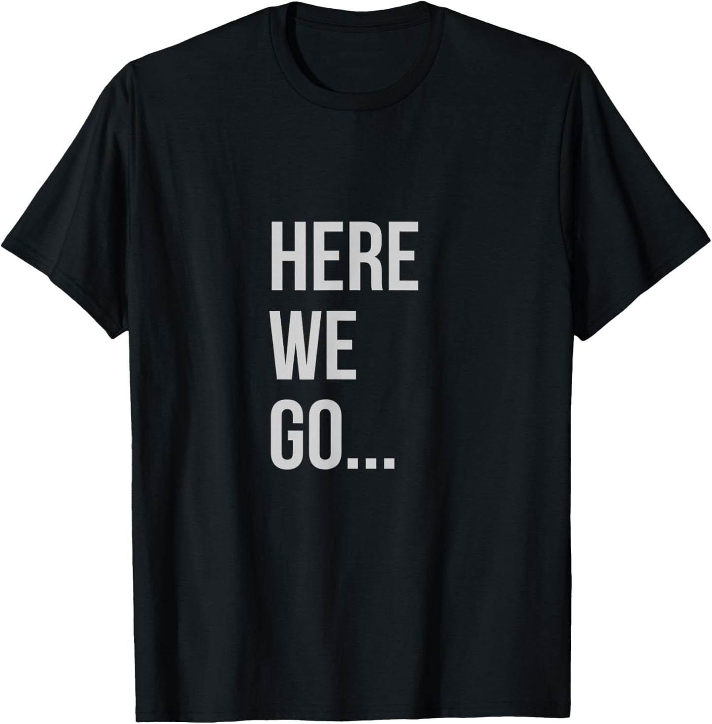 Here We Go XL Heather Blue T-Shirt - T-Shirt | Black