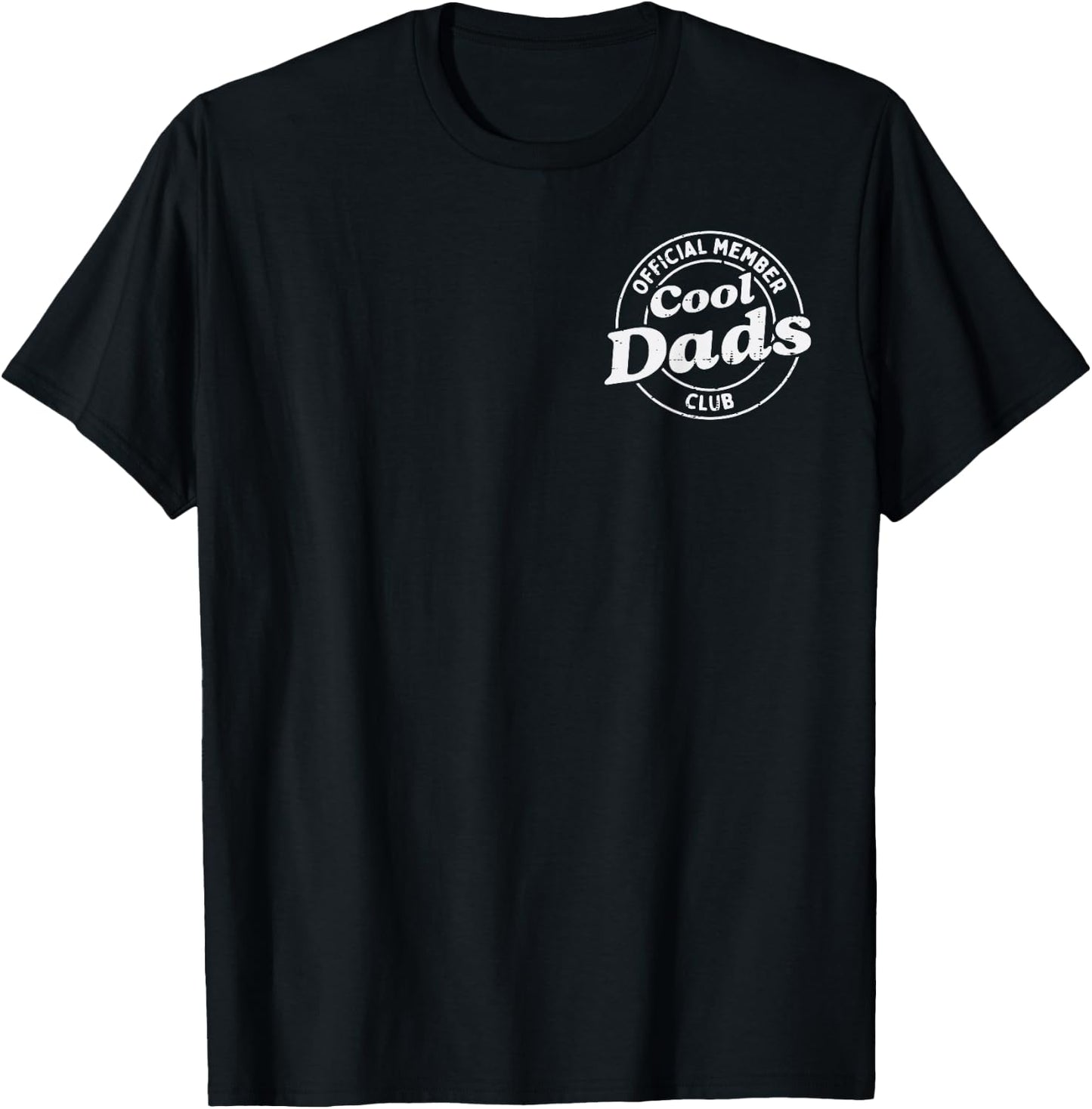 Official Member Cool Dads Club Pocket Fathers Day Daddy Papa T-Shirt - T-Shirt | Black