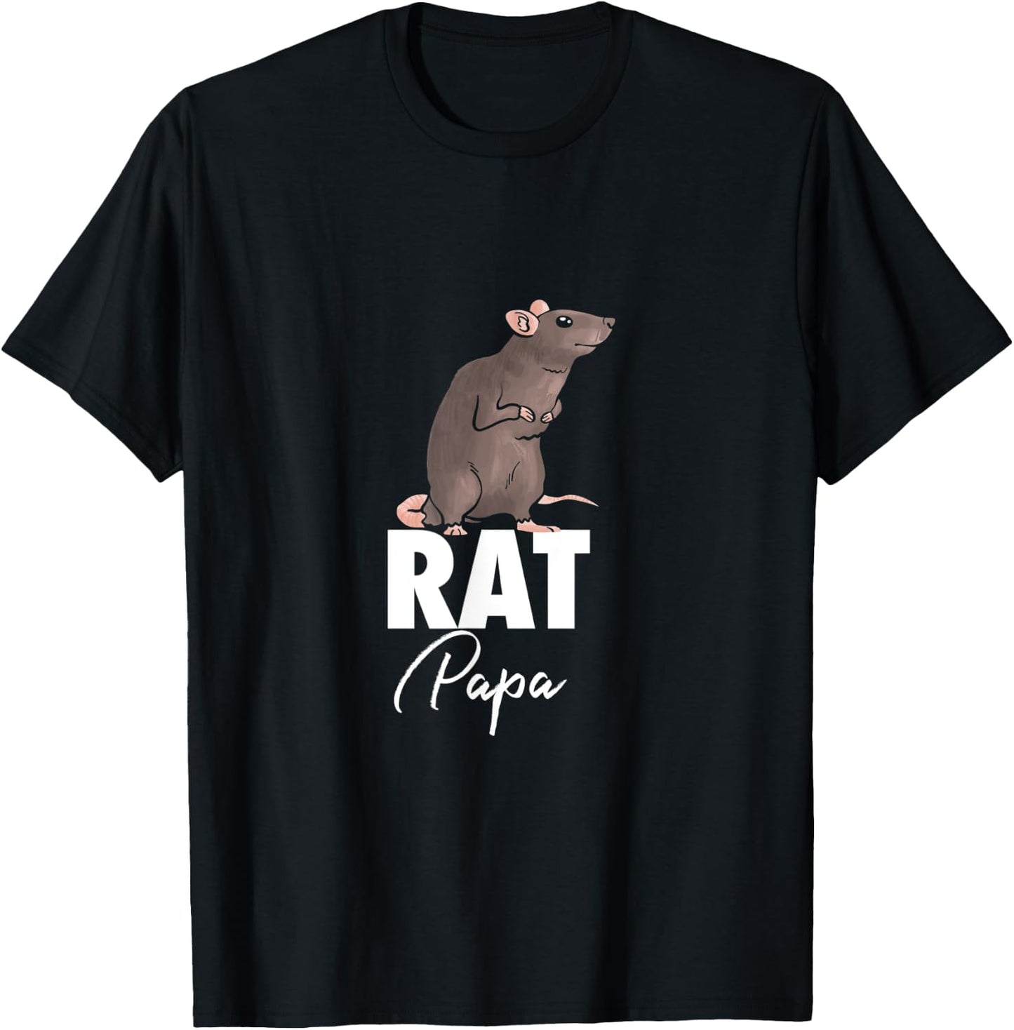 Rat Papa Rat Gift Mouse Funny T-Shirt - T-Shirt | Black
