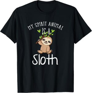 My Spirit Animal Is A Sloth T-Shirt - T-Shirt | Black